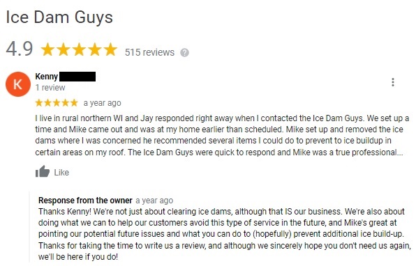 Kenny's Review of Ice Dam Guys®