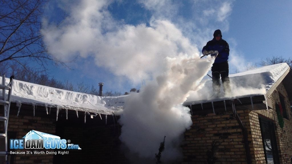 Steam-Only Ice Dam Removal by the Ice Dam Guys®