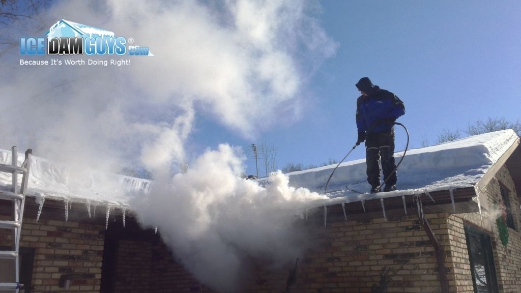 Steam-only Ice Dam Removal with the Ice Dam Guys®
