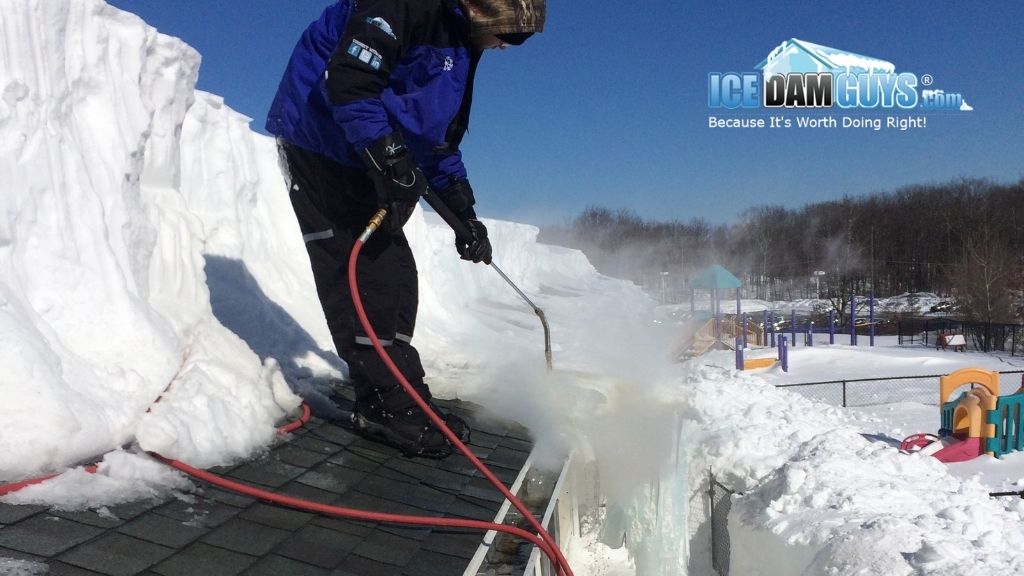 Steam-Only Ice Dam Removal in Crow Wing County with the Ice Dam Guys®
