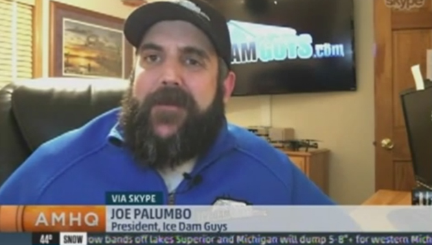 Ice Dam Guys® founder Joe Palumbo goes on the Weather Channel to discuss ice dam prevention.