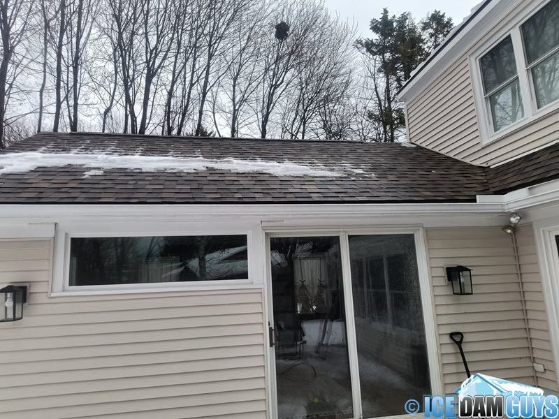Roof after ice dam removal - Syracuse, NY Roof after ice dam removal - Syracuse, NY