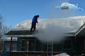 Get ice dam removal with safe steam!
